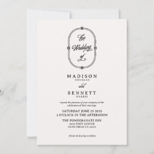 Modern Whimsical Hand Drawn Quirky Script Invitation