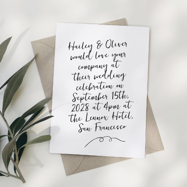 Modern Whimsical Scribble Doodle Wedding Invitation (Creator Uploaded)