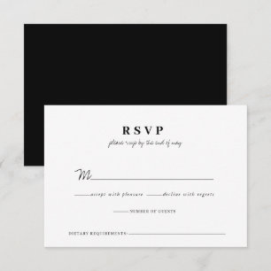 Modern Whimsical Wedding  RSVP Card