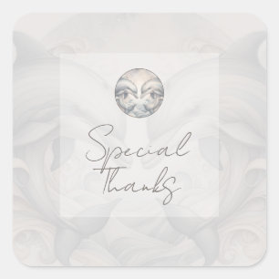 Modern Whimsy Dolphin Thank You Stickers