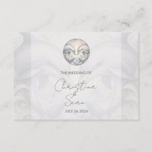 Modern Whimsy Dolphin Wedding Enclosure Card