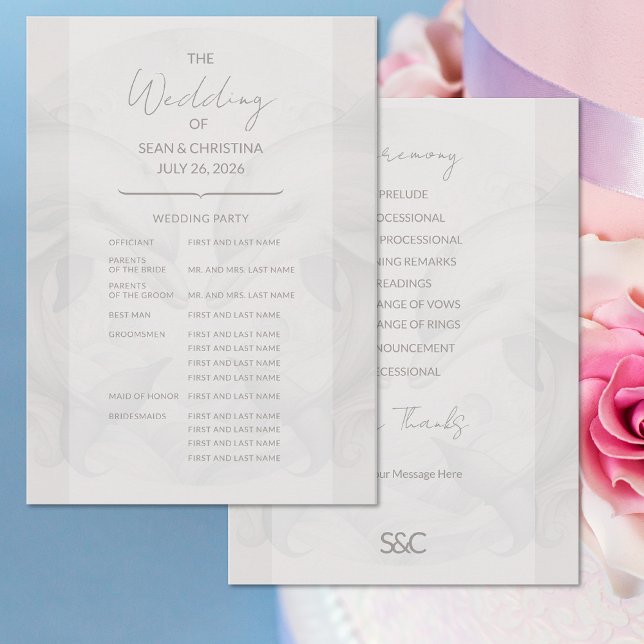 Modern Whimsy Dolphin Wedding Program  Programme (Creator Uploaded)