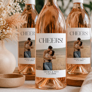 Modern Whimsy Minimal Wedding Wine Labels