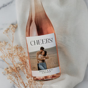 Modern Whimsy Minimal Wedding Wine Labels