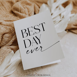 Modern Whimsy Wedding Thank You Folded Card