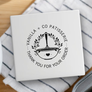 Modern Whisk Bakery Business Customer Thank you  Self-inking Stamp