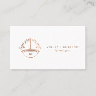 Modern Whisk Bakery Caterer Business QR Code Card