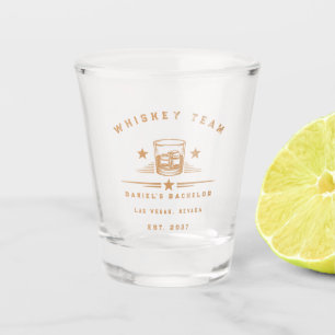 Modern Whiskey Themed Weekend Bachelor Party Shot Glass