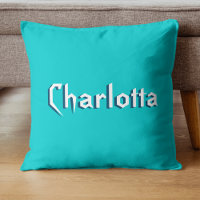 Modern White 3D Cuztomized Name | Turquoise Blue 