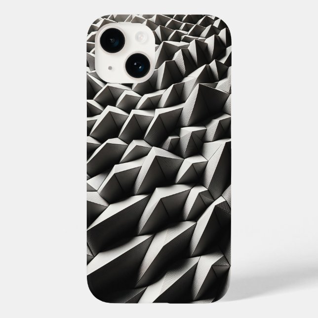 Modern White 3D Geometric Phone Case - Minimalist  (Back)