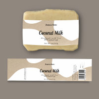 Modern White Abstract Soap Label Design