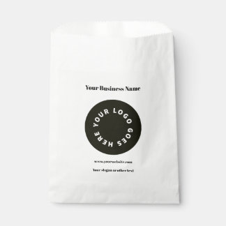 Modern White Add Your Logo  Favour Bags
