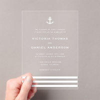 Modern White Anchor Nautical Wedding 