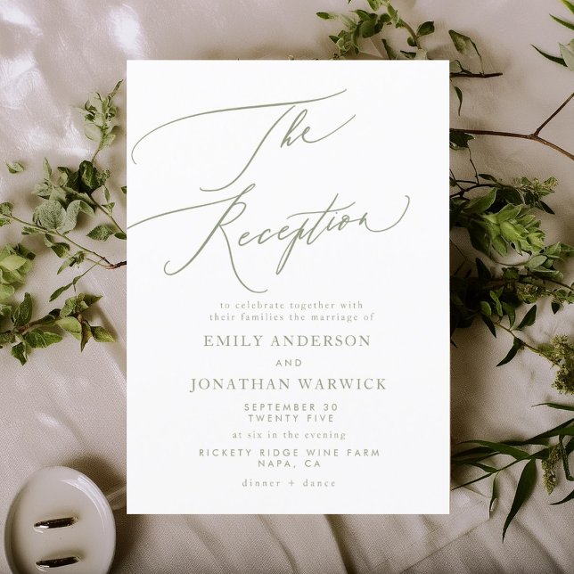 Modern White and Black Simple Wedding Reception Invitation (Creator Uploaded)