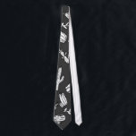 Modern White and Black Succulent Cactus  Pattern Tie<br><div class="desc">This modern and cute black and white succulent cactus pattern is perfect for the trendy and stylish individual. Its contemporary and hand drawn summer illustration is great for many gifts and occasions. Enjoy this fun and playful pattern for your next purchase!</div>