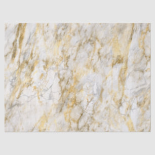 Modern White and Gold Marble Pattern Tissue Paper