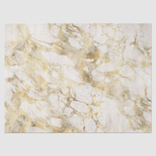 Modern White and Gold Marble Pattern Tissue Paper