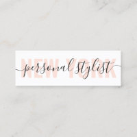 Modern white and peach fashion stylist script chic