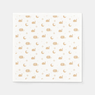 Modern White Beige Ramadan & Eid Napkins