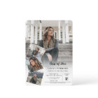 Modern white black minimalist photo graduation