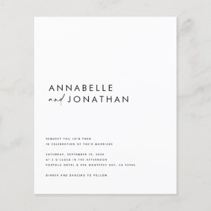 Modern white black script minimal contemporary flyer