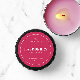 Modern White Border Editable Color Product Label