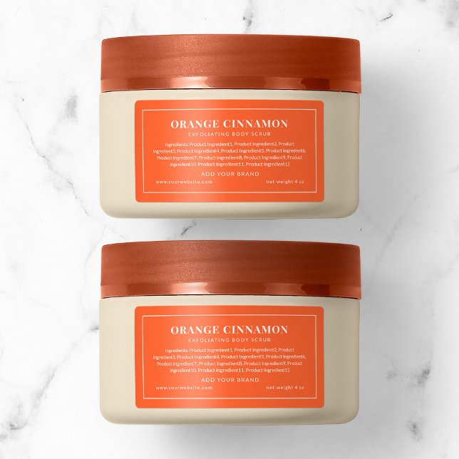 Modern White Border Editable Colour Ingredients Label (Creator Uploaded)