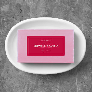 Modern White Border Editable Colour Product Label