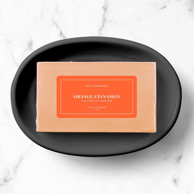 Modern White Border Editable Colour Product Label (Creator Uploaded)