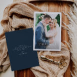 modern white border personalized wedding thank you card<br><div class="desc">A trendy and modern design with a lovely personalized photo of the newlyweds in white borders. You can personalize the image,  text and message at the back.</div>