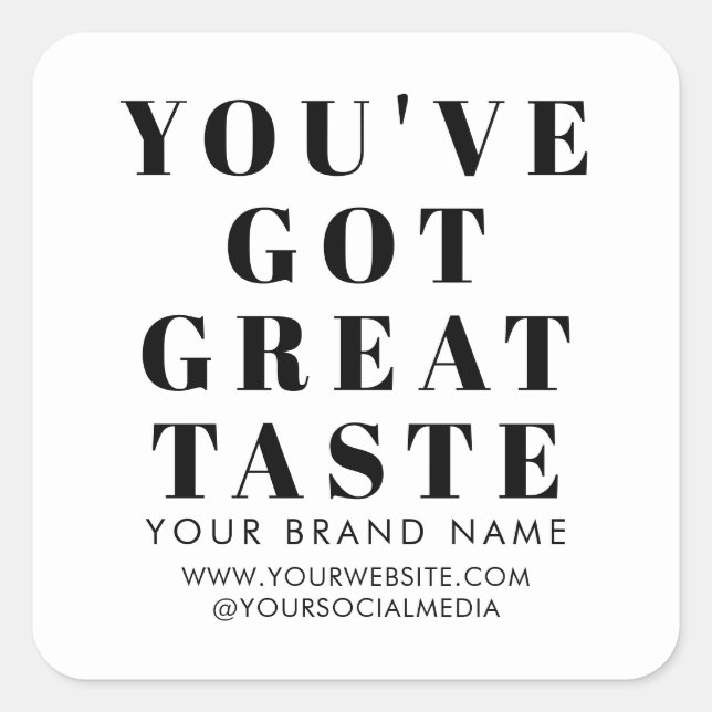 Modern white box packaging label (Front)