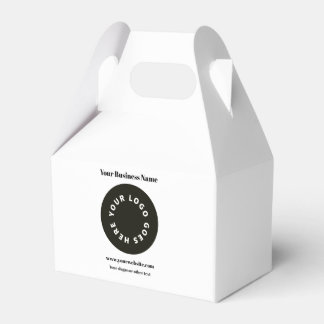 Modern White Business Add Your Logo  Favour Box
