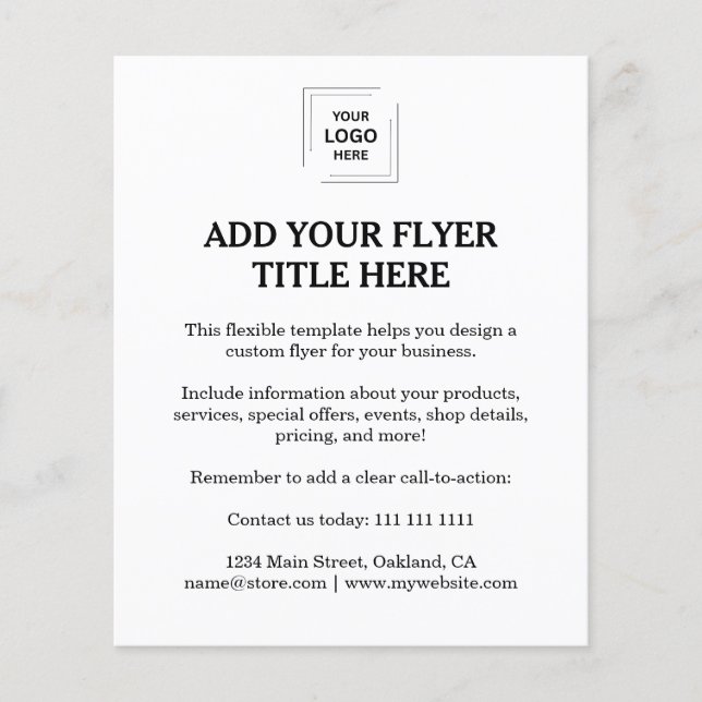 Modern White Business Branding Flyer Design (Front)
