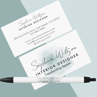 Modern White Business Signature Logo Pen