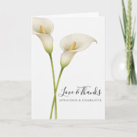 Modern White Calla Lilie Flower Wedding