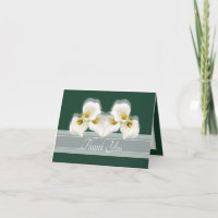 Modern White Calla Lilies Elegant Modern Thank You