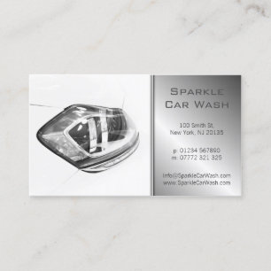 Modern White Car Headlamp Business Card