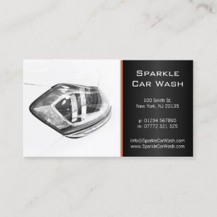 Modern White Car Headlamp Business Card