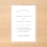 Modern White Clear Minimalist Wedding