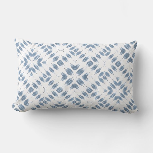 Modern White Coastal Lumbar Pillow (Front)