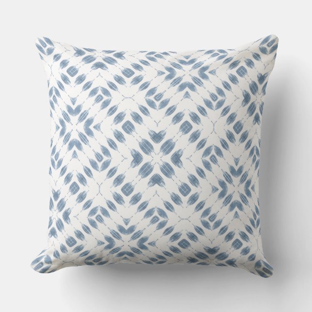 Modern White Coastal Throw Pillow (Front)