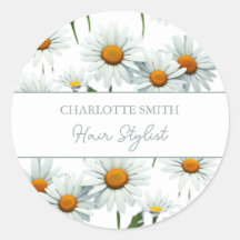 Modern White Daisy Floral Trendy