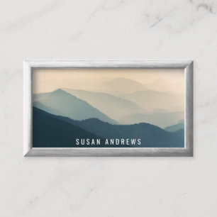 Modern white frame photographer your photo minimal business card