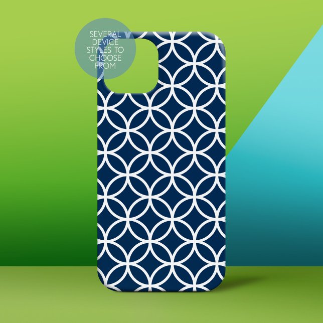 Modern White Geometric Pattern Case-Mate iPhone Case (Creator Uploaded)