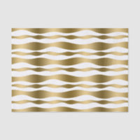 Modern White & Gold Abstract Zebra Stripes