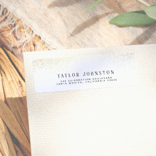 Modern White & Gold Glitter Confetti