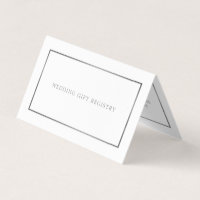 Modern White & Gold With Photo Gift Registry Card