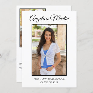 Modern White Graduation 3 Photo Class 2022