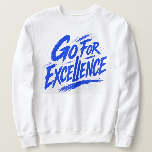 Modern White Graphic T-Shirt Sweatshirt (Design Front)