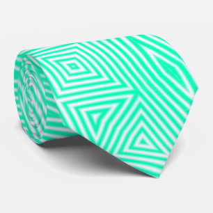 MODERN WHITE & GREEN & CUTE NECK TIE